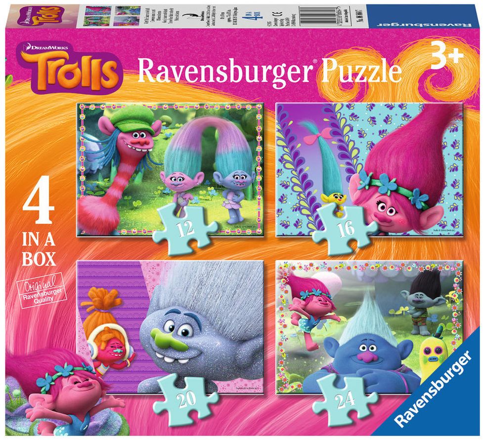 Пъзел Ravensburger 4 в 1 - Тролчета