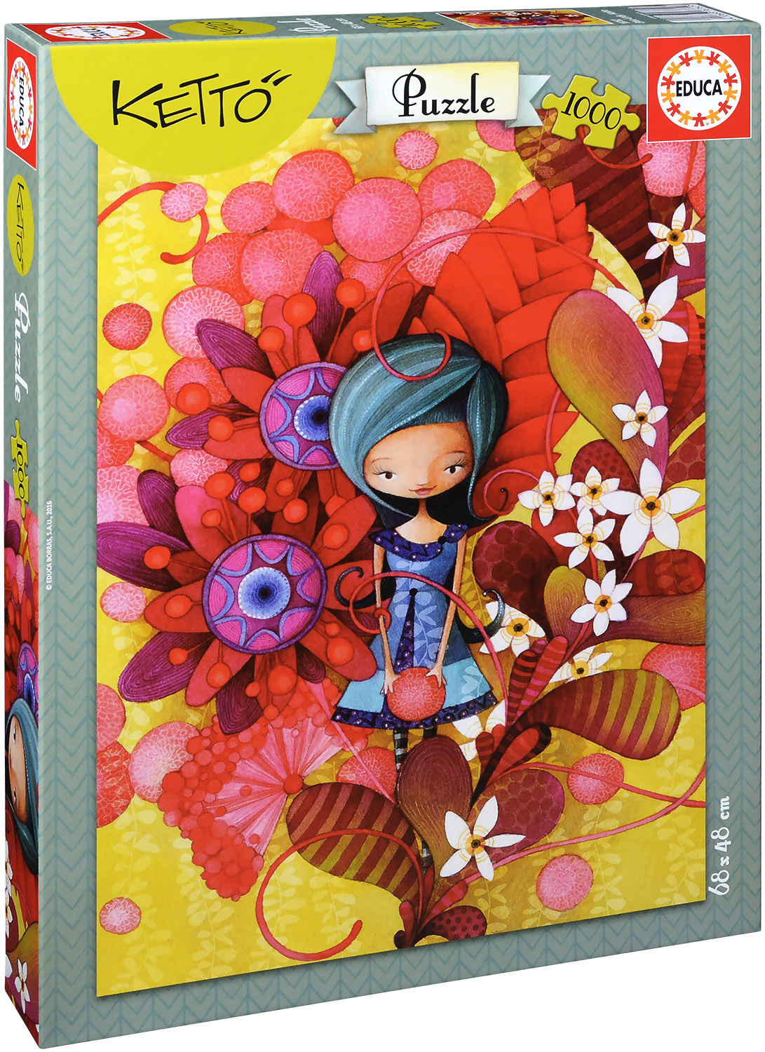 Пъзел Educa от 1000 части - Дамата в синьо, Ketto