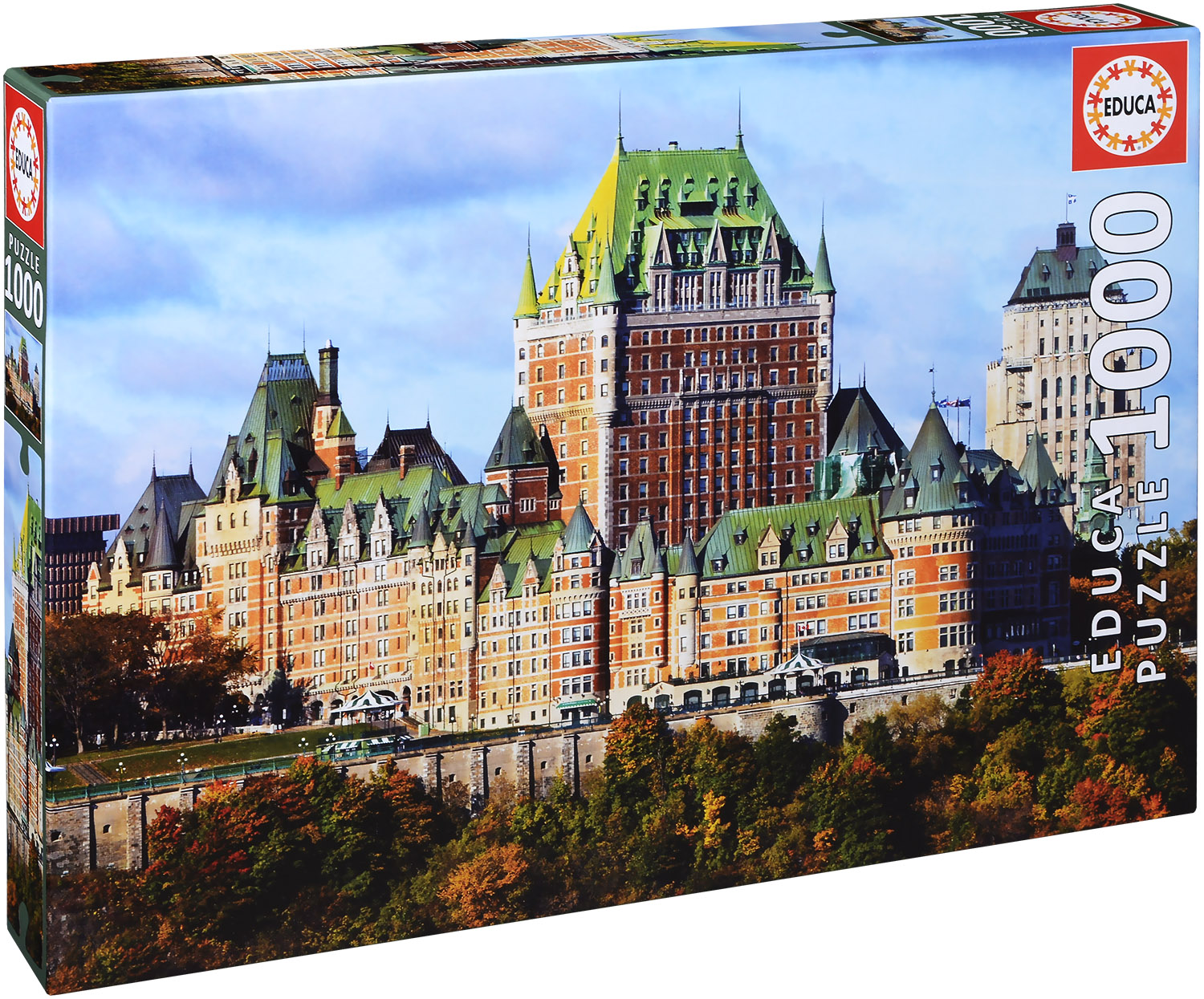 Пъзел Educa от 1000 части - Замъкът Фронтенак, Канада