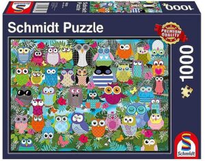 Пъзел Schmidt от 1000 части - Колаж с бухали