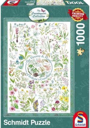 Пъзел Schmidt от 1000 части - Цветя и растения