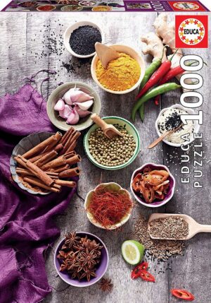 Пъзел Educa от 1000 части - Разнообразие от подправки
