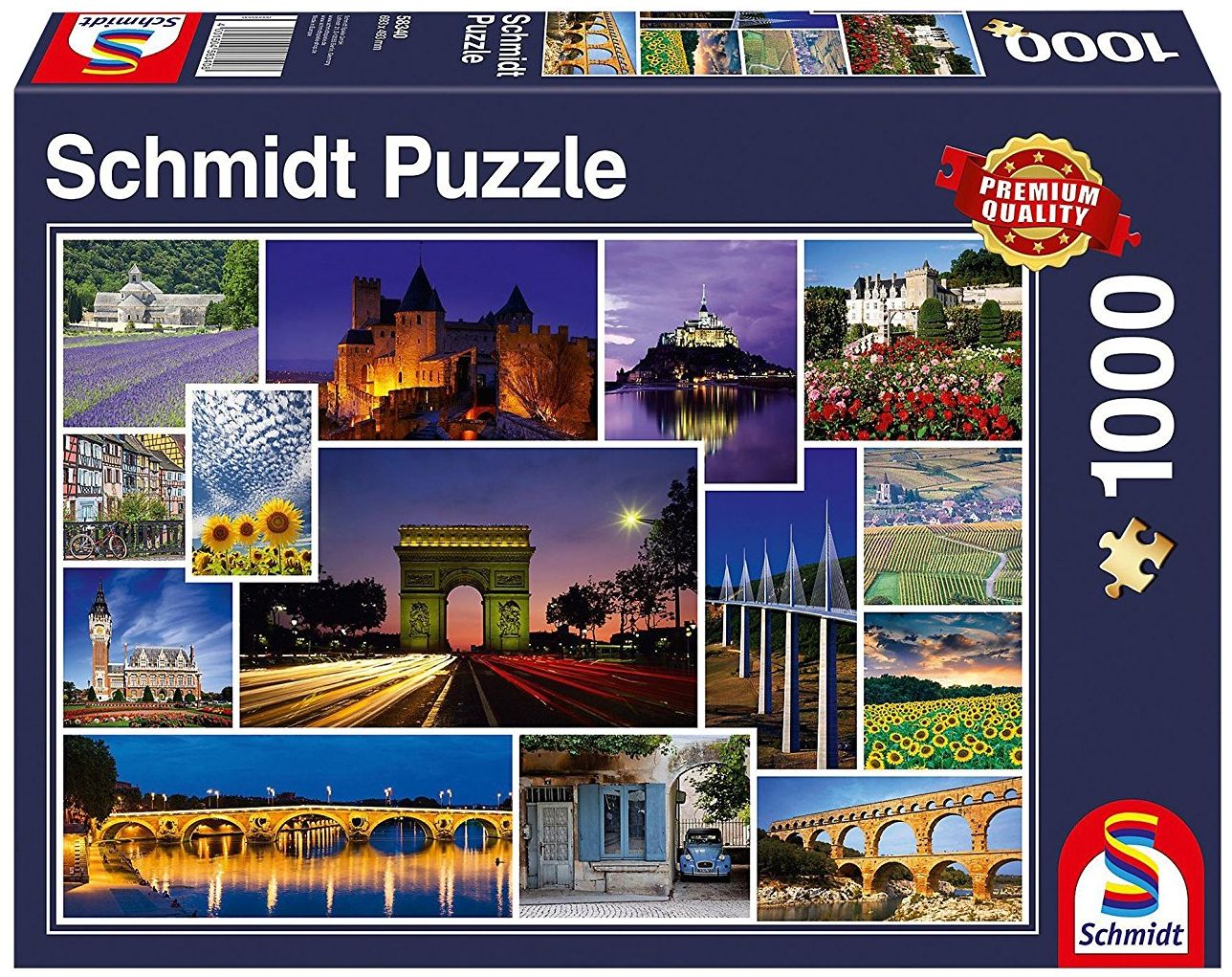 Пъзел Schmidt от 1000 части - Пътуване до Франция