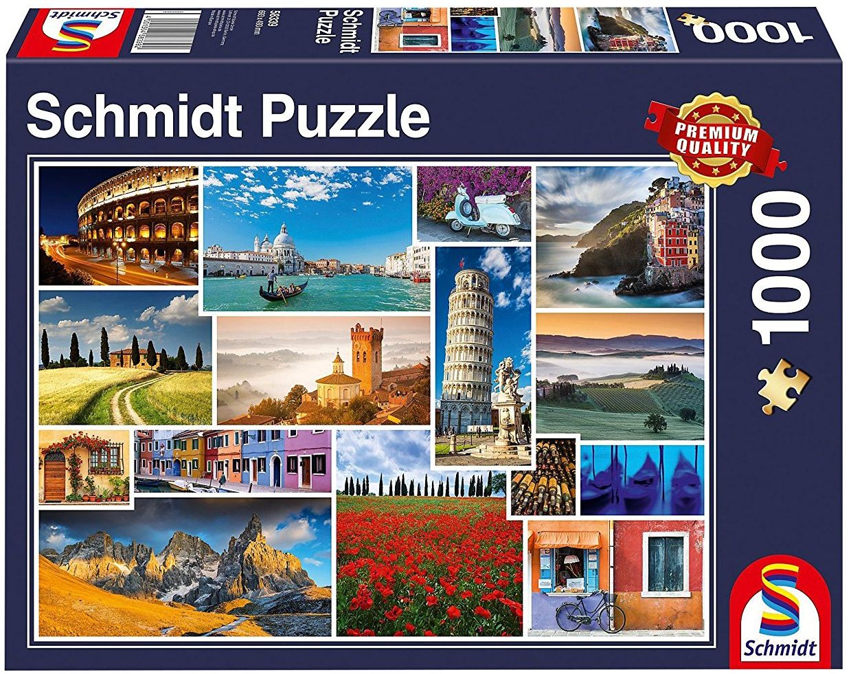 Пъзел Schmidt от 1000 части - Ваканция в Италия