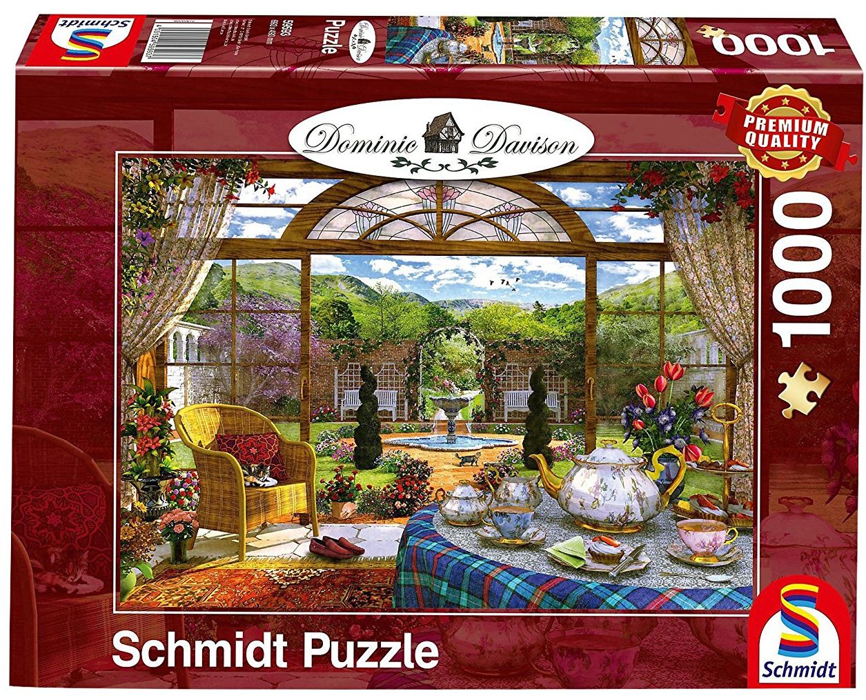 Пъзел Schmidt от 1000 части - Гледка от консерваторията, Доминик Дейвисън