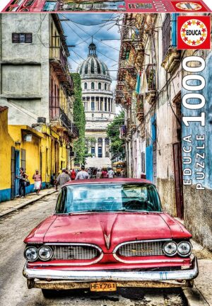 Пъзел Educa от 1000 части - Кола в старата Хавана