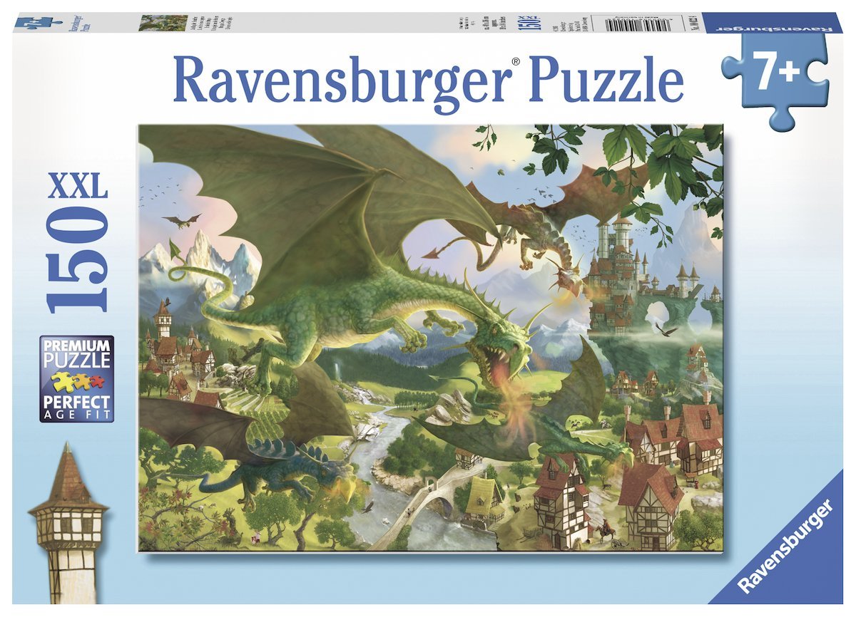 Пъзел Ravensburger от 150 XXL части - Полетът на дракона