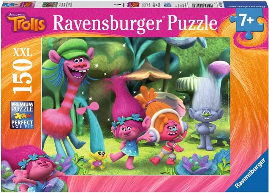 Пъзел Ravensburger от 150 XXL части - Светът на Тролчетата