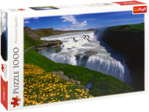 Пъзел Trefl от 1000 части - Златен водопад, Исландия