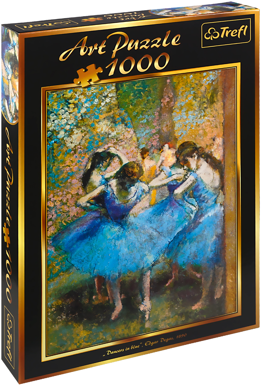 Пъзел Trefl от 1000 части - Art, Танцьорки в синьо, Едгар Дега