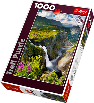 Пъзел Trefl от 1000 части - Водопадът Вьорингсфосен в Норвегия