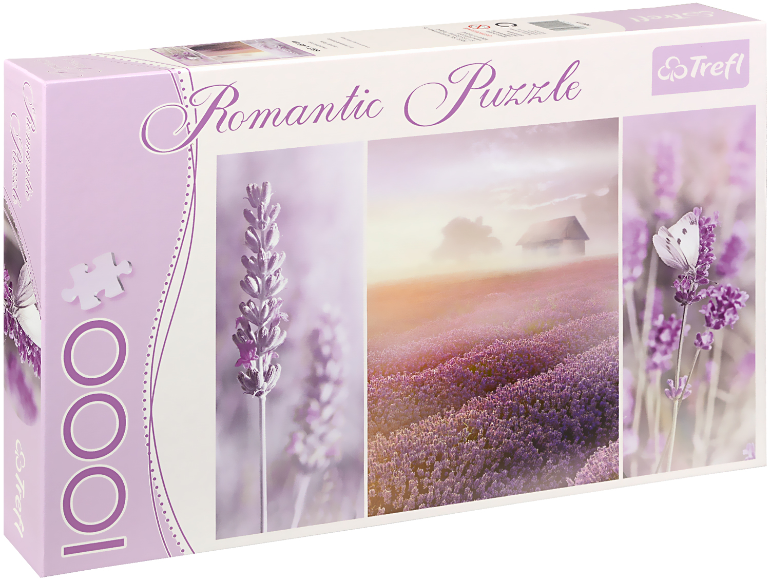 Пъзел Trefl от 1000 части - Романтика, Лавандулови полета