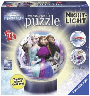 3D Пъзел Ravensburger от 72 части - Замръзналото кралство, светещ