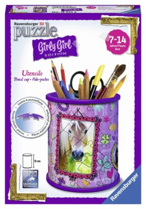 3D пъзел Ravensburger от 54 части - Кутия за моливи, Коне