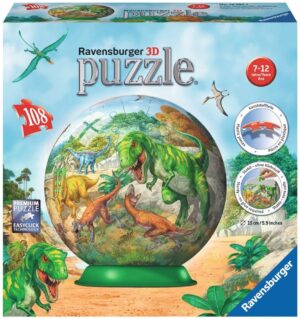 3D Пъзел Ravensburger от 108 части - В ерата на динозаврите