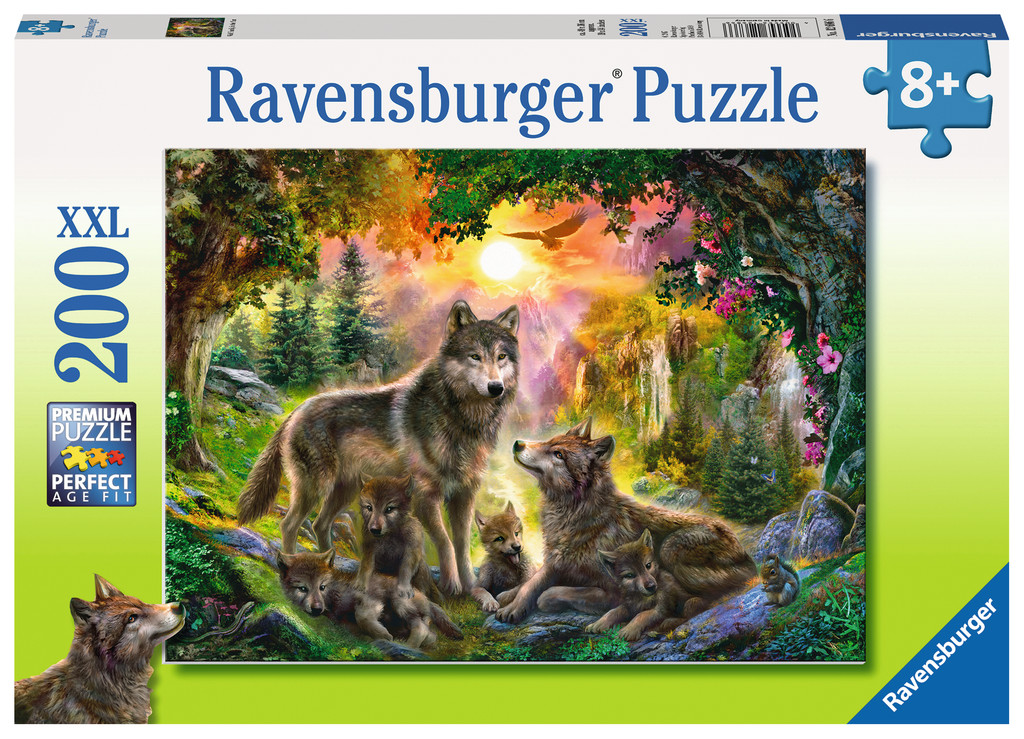 Пъзел Ravensburger от 200 XXL части - Семейство вълци