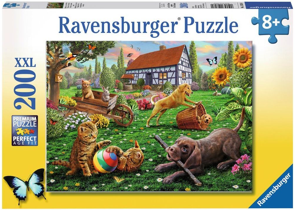 Пъзел Ravensburger от 200 XXL части - Игра на двора