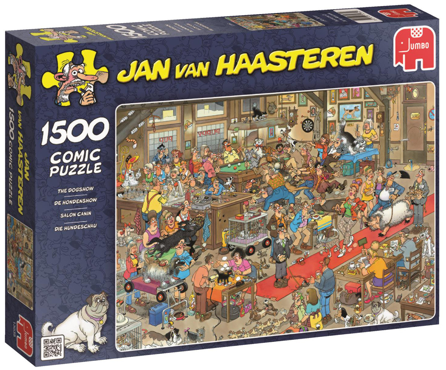 Пъзел Jumbo от 1500 части - Кучешкото шоу, Ян ван Хаастерен