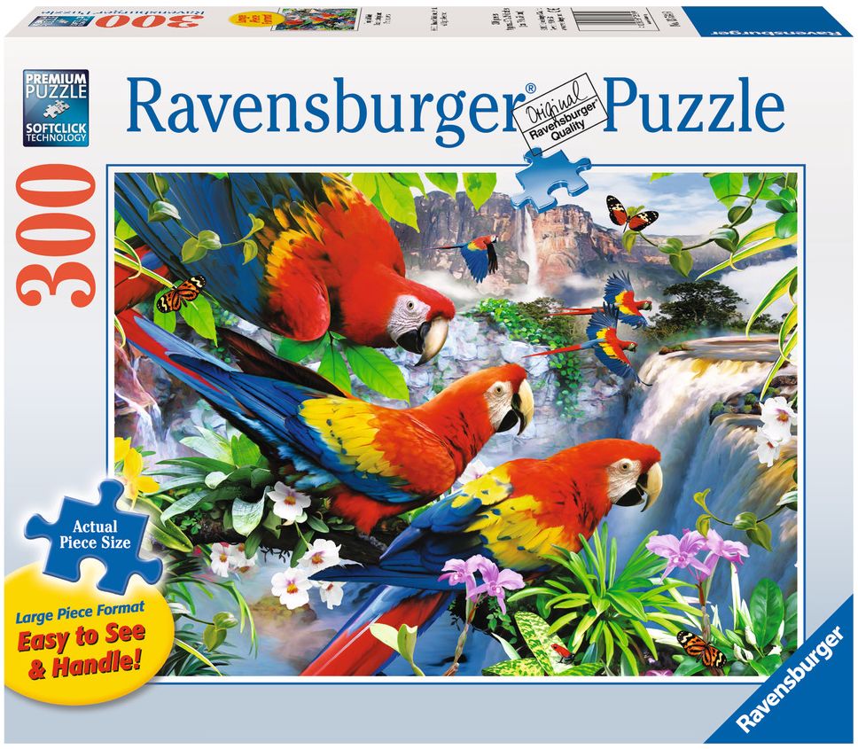 Пъзел Ravensburger от 300 XXL части - Тропически птици