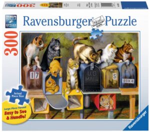 Пъзел Ravensburger от 300 XXL  части - Котки получават писма
