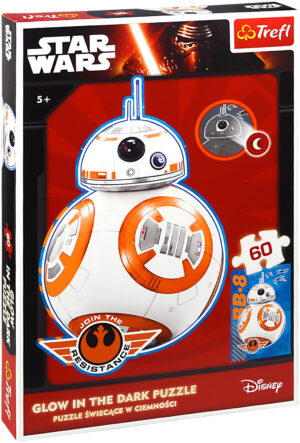 Светещ пъзел Trefl от 60 части - Star Wars BB-8