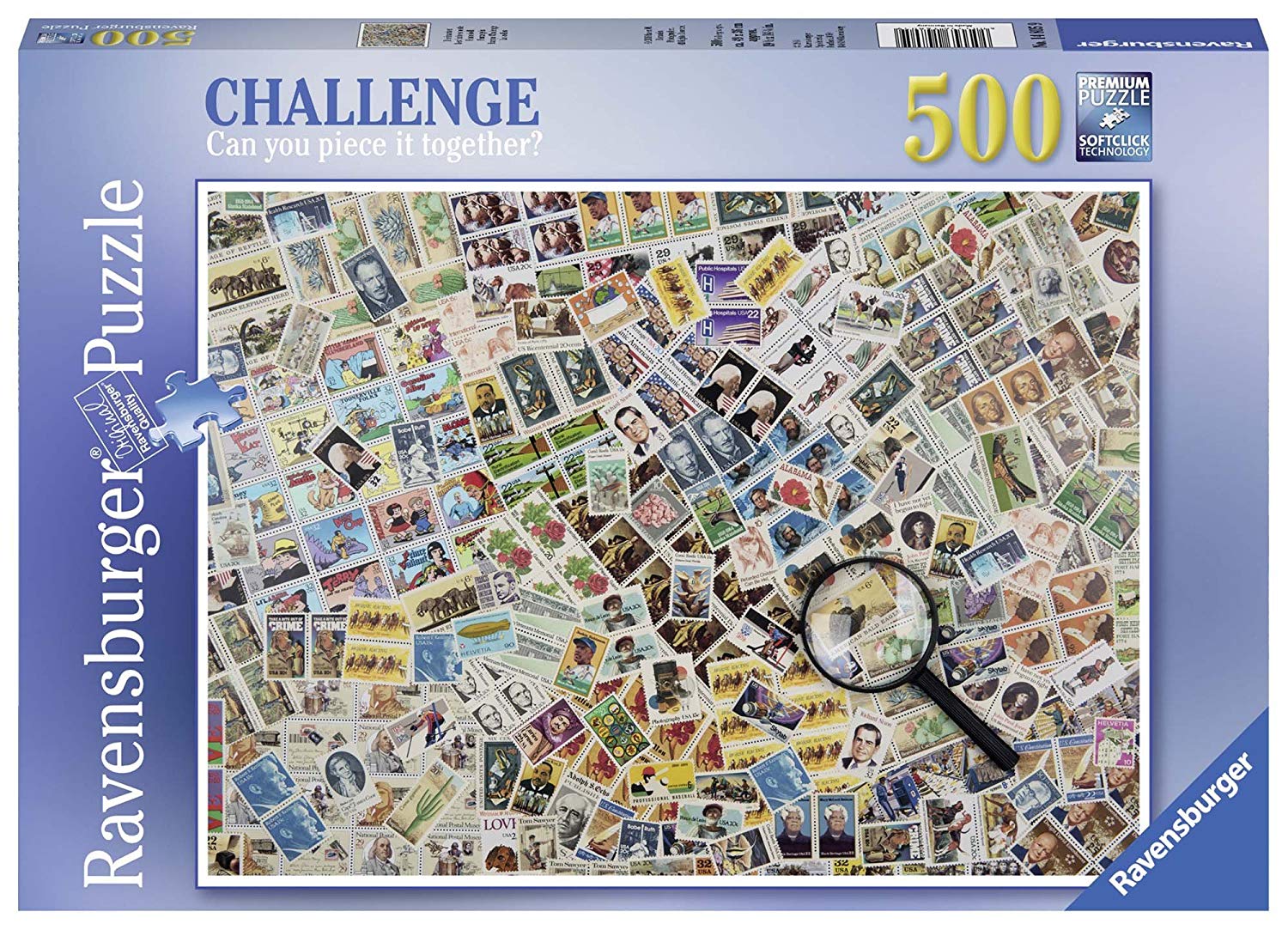 Пъзел Ravensburger от 500 части - Пощенски марки