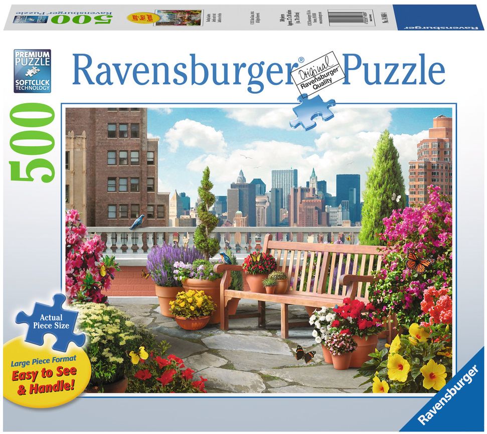 Пъзел Ravensburger от 500 XXL части - Градина на покрива
