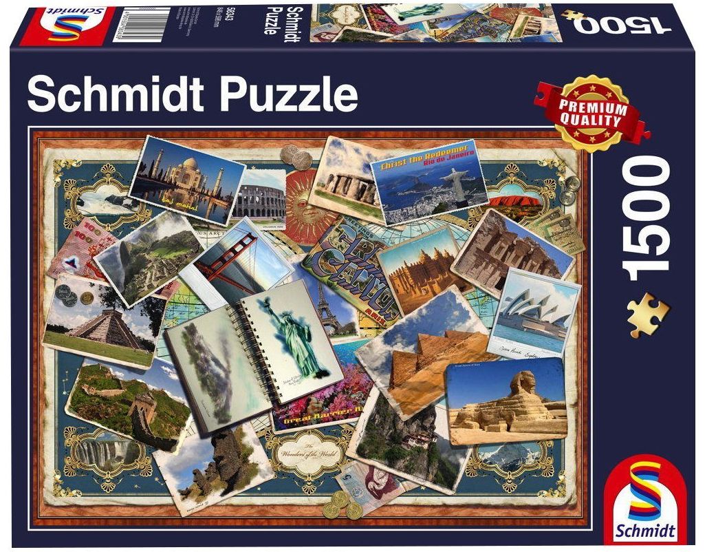 Пъзел Schmidt от 1500 части - Поздрави от различни точки на света