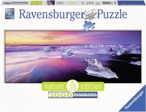 Панорамен пъзел Ravensburger от 1000 части - Йокулсарлон, Исландия