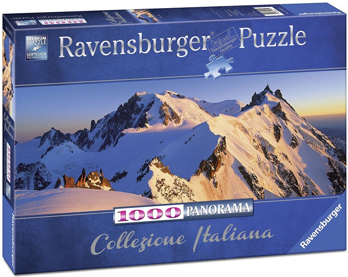 Панорамен пъзел Ravensburger от 1000 части - Връх Монблан
