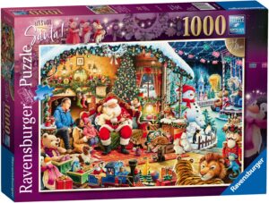 Пъзел Ravensburger от 1000 части - На гости при Дядо Коледа