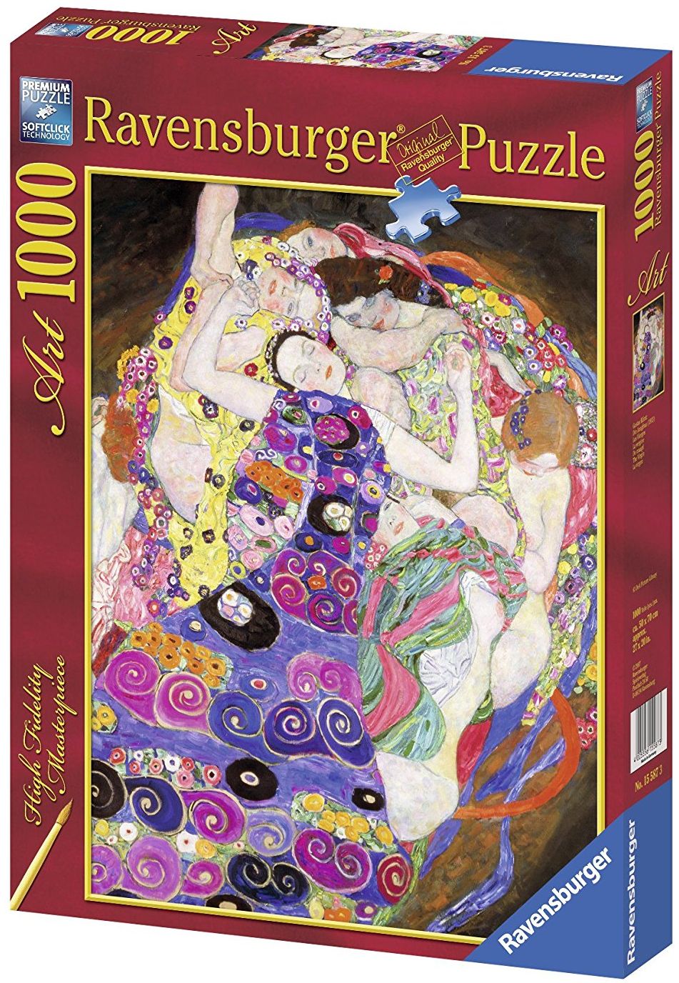 Пъзел Ravensburger от 1000 части - Девственица, Густав Климт