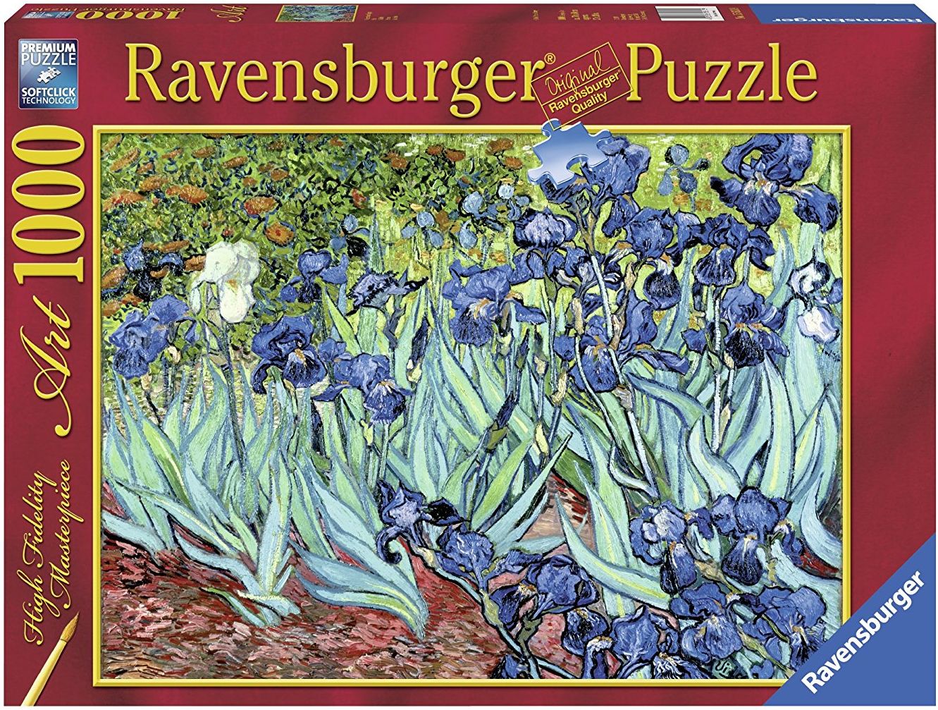 Пъзел Ravensburger от 1000 части - Ириси, Винсент ван Гог