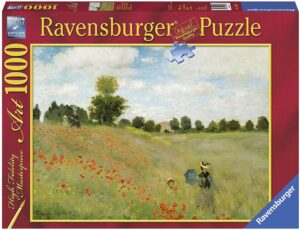 Пъзел Ravensburger от 1000 части - Поле с макове, Клод Моне