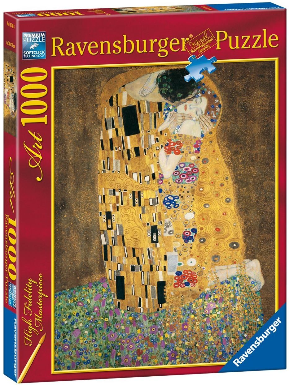Пъзел Ravensburger от 1000 части - Целувката, Густав Климт