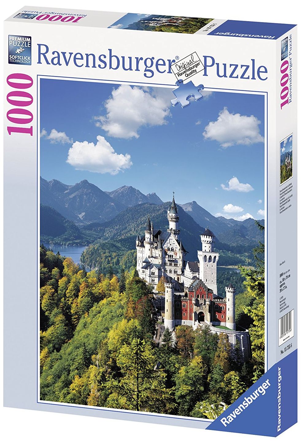 Пъзел Ravensburger от 1000 части - Замъка Нойшванщайн