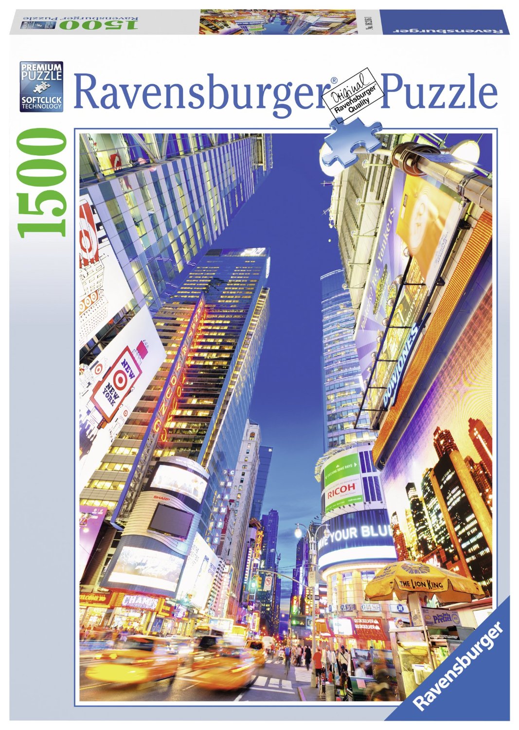 Пъзел Ravensburger от 1500 части - Таймс Скуеър по залез