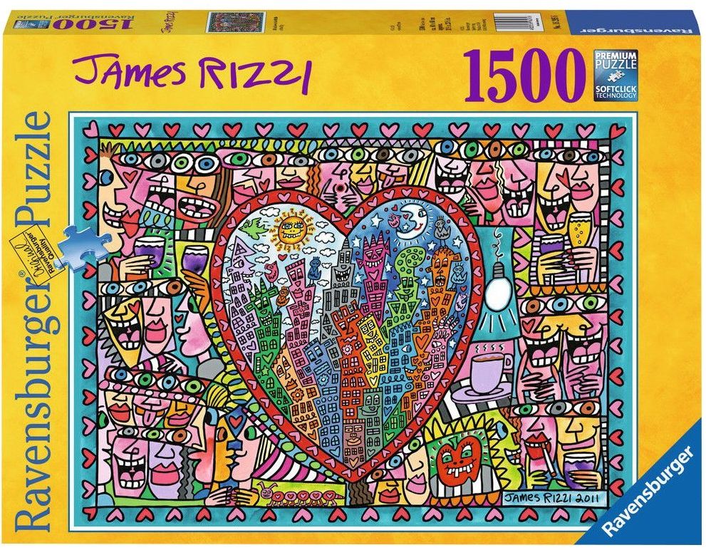 Пъзел Ravensburger от 1500 части - Любов в центъра на града, Джеймс Рицци