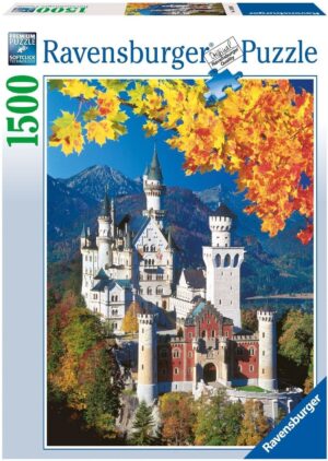 Пъзел Ravensburger от 1500 части - Замъка Нойшванщайн през есента