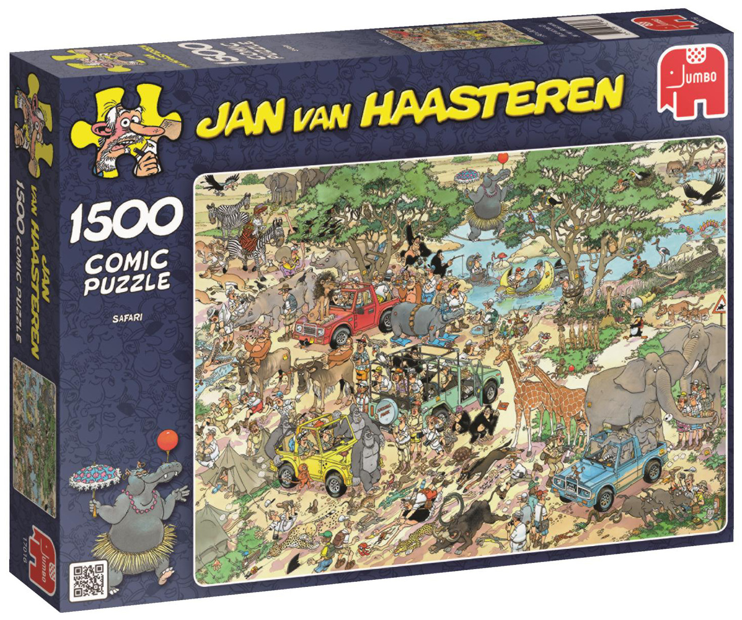 Пъзел Jumbo от 1500 части - Сафари, Ян ван Хаастерен