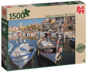 Пъзел Jumbo от 1500 части - Пристанище Санари сюр Мер