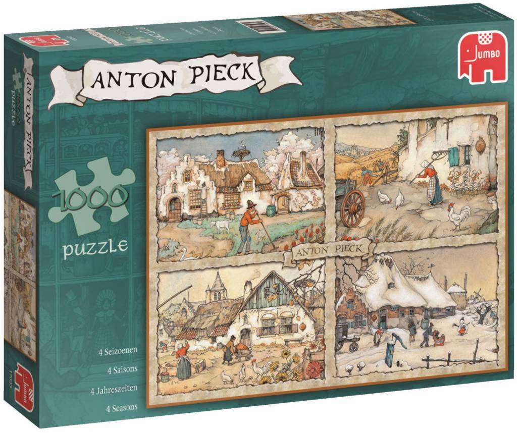 Пъзел Jumbo от 1000 части - Четири сезона, Антон Пийк