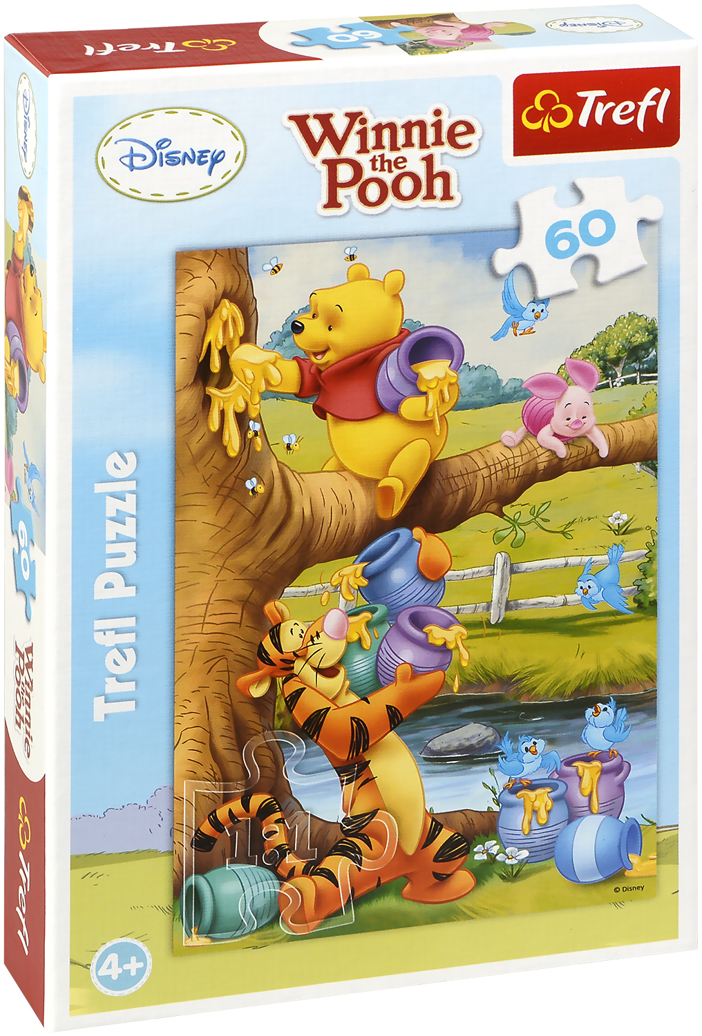 Пъзел Trefl от 60 части - Мечо Пух събира мед