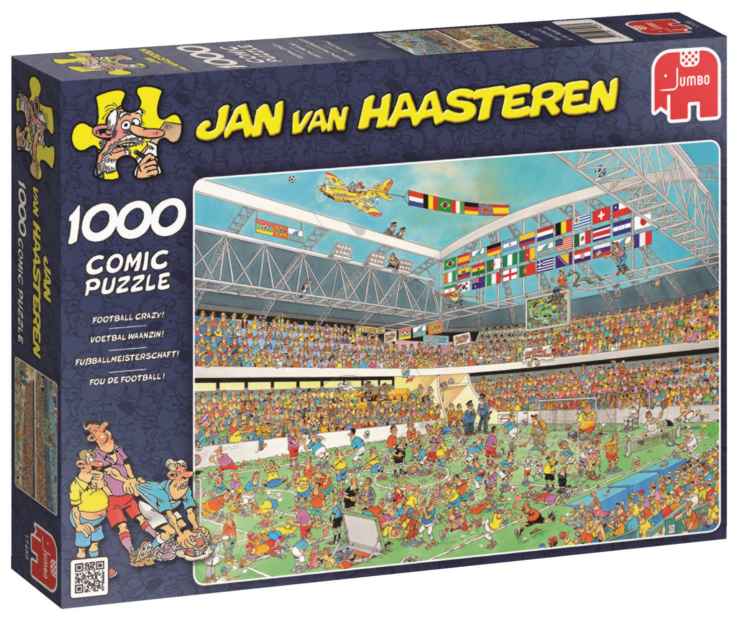 Пъзел Jumbo от 1000 части - Луд футбол, Ян ван Хаастерен