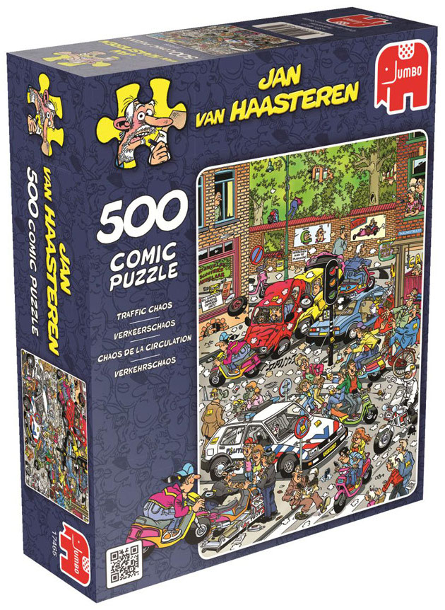 Пъзел Jumbo от 500 части - Трафик бъркотия, Ян ван Хаастерен