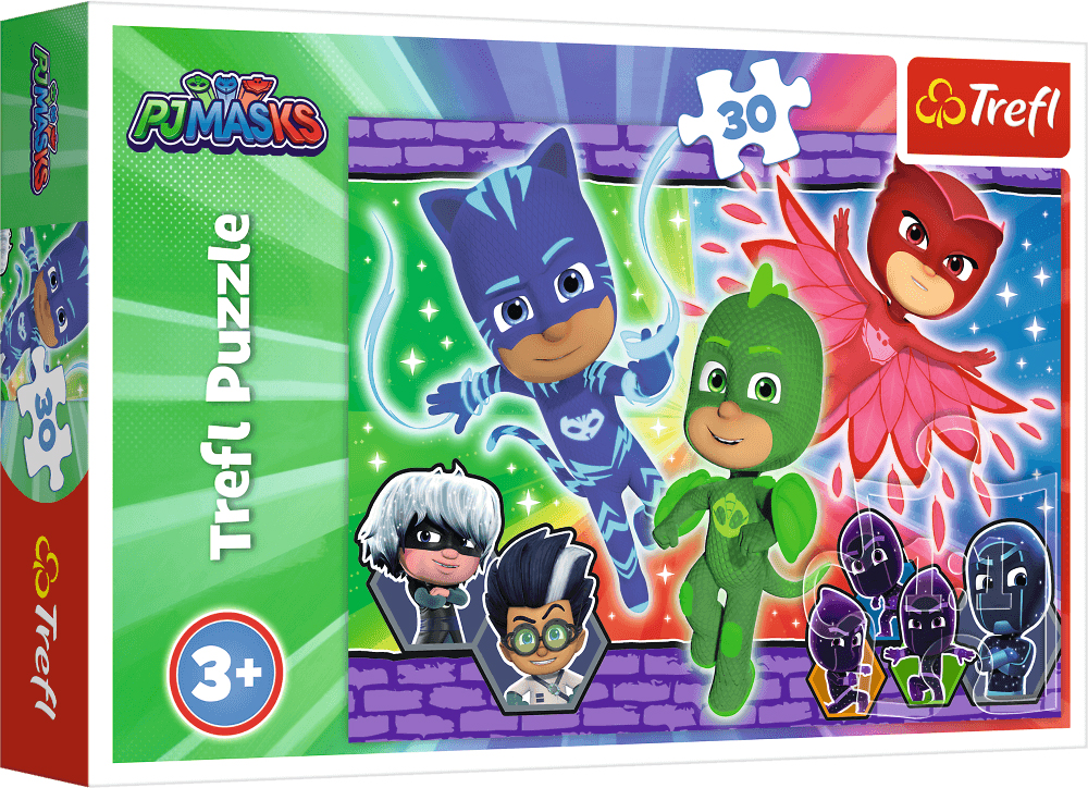 Пъзел Trefl от 30 части - PJ Masks, Зеленият тийм