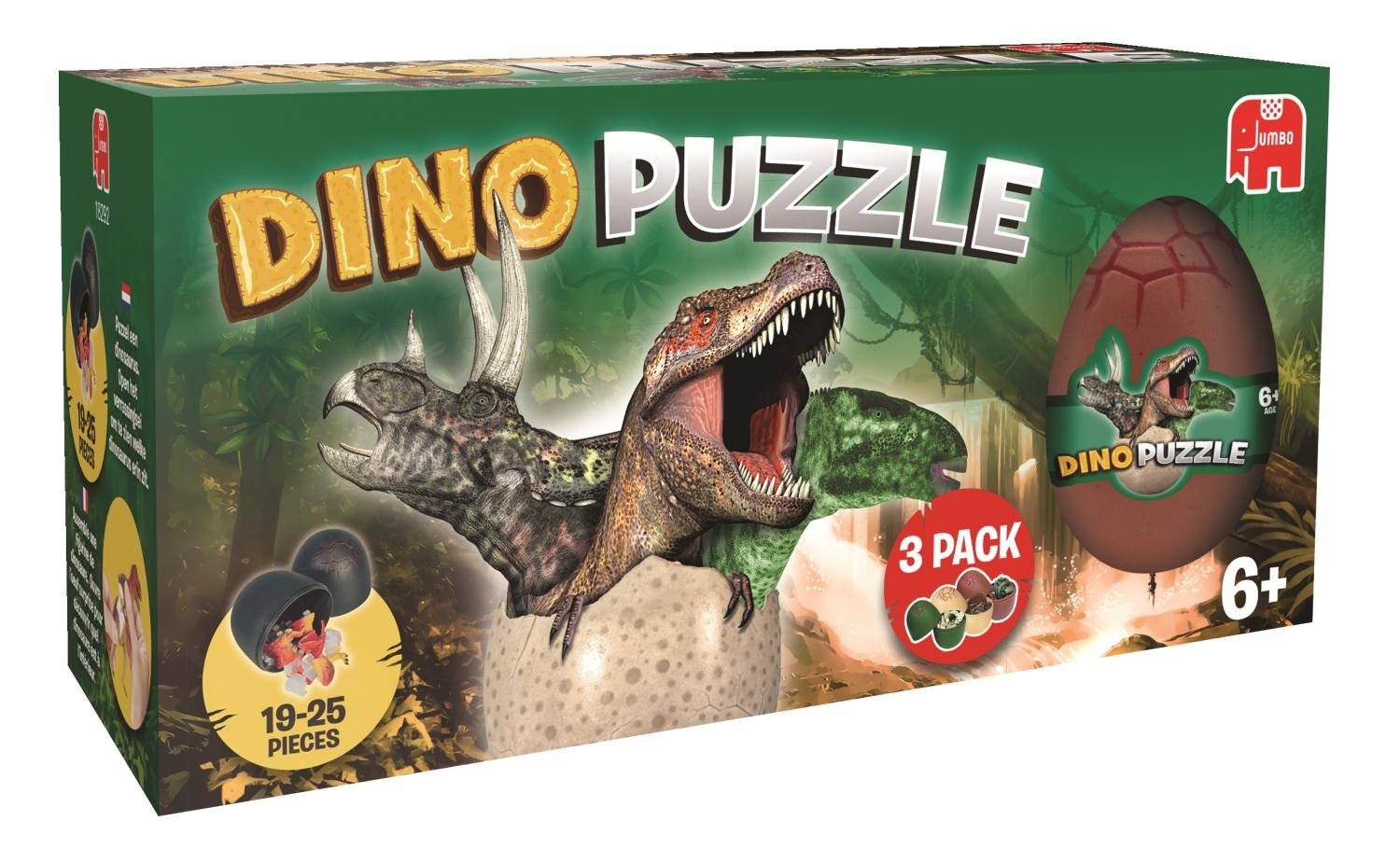 3D пъзел Jumbo - 3 Динозавърски яйца