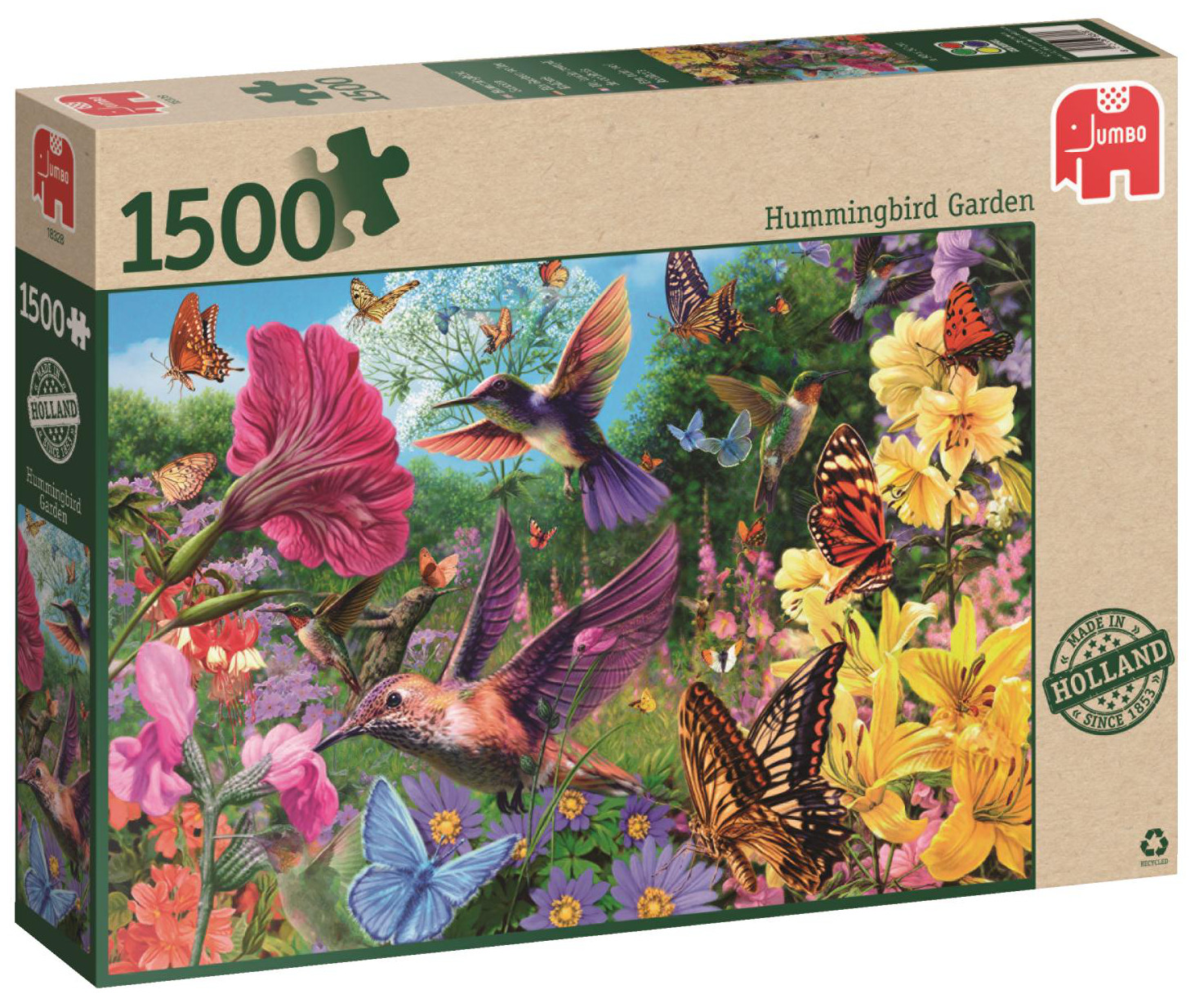 Пъзел Jumbo от 1500 части - Градината на колибритата