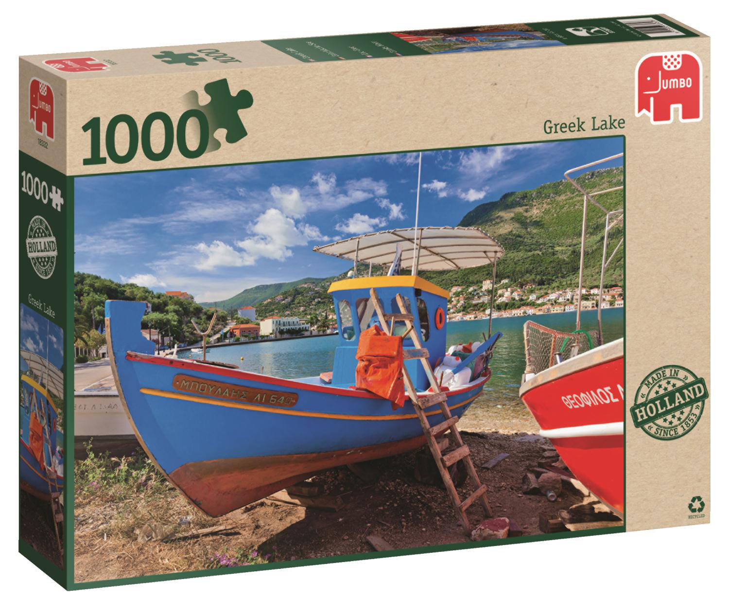 Пъзел Jumbo от 1000 части - Гръцко езеро