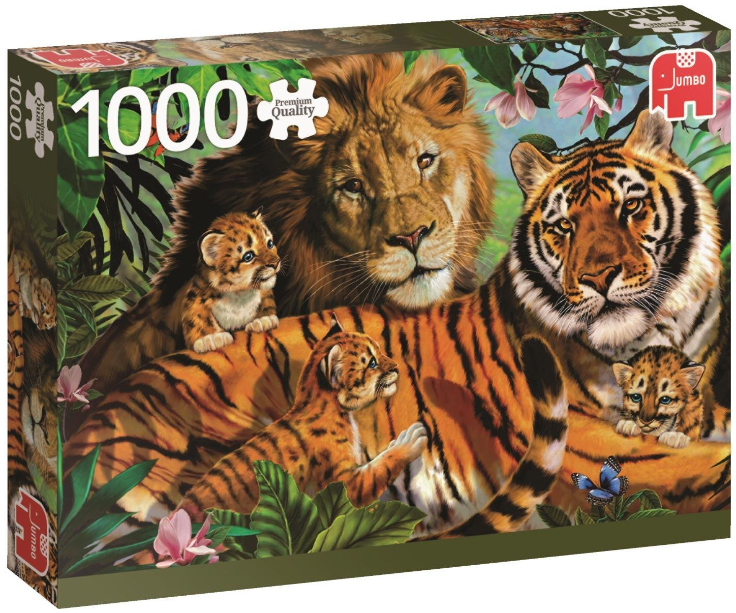 Пъзел Jumbo от 1000 части - Диви котки